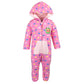 Cocomelon Infant Baby Boys Or Girls Fleece Coverall Pink 18 Months
