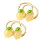 Lemon Hair Rope Tie Baby Girls Fruits Bowknot Kids Girls Yellow Lemon Hair Ring Tie BBG97 (Set-G)