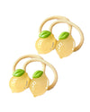 Lemon Hair Rope Tie Baby Girls Fruits Bowknot Kids Girls Yellow Lemon Hair Ring Tie BBG97 (Set-G)