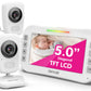 AXVUE Video Baby Monitor, Comfortable Slim Design Handheld Enclosure, 5.0 Screen Monitor & 2 Camera, Range up to 1000ft, 8 Hour 