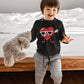 Dabbing Heart Love Dab Valentine'S Day Toddler Kids Long Sleeve T-Shirt 2T Black