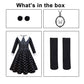 Yuegoo Black Costume Dress For Girls Halloween Costumes Cosplay Party Dress With Accessories 3-12Y (Black+White, 11-12 Years)