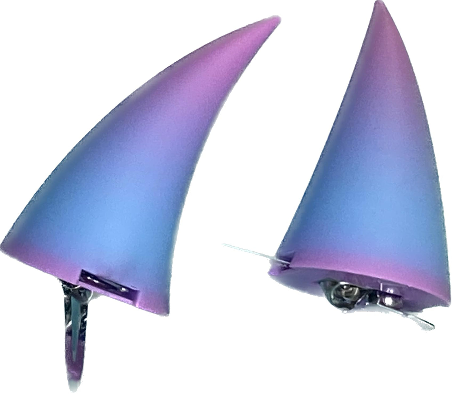 2X Demon Horns For Headset/Cosplay - Made In Usa -16 Colors Combos (Glow N Dark)