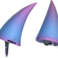 2X Demon Horns For Headset/Cosplay - Made In Usa -16 Colors Combos (Blue Light)