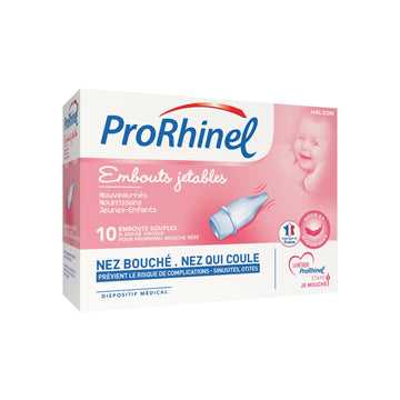Prorhinel Disposable Manual Baby Fly Tips X 10 Soft Tips For Stuffy Nose And Nasal Discharge, Soft Hygienic, Made In France
