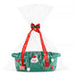 Poschnor Gift Basket Empty for Christmas, Christmas Decorative Basket with Gift Bags and Ribbons, Small Cotton Rope Storage Bask