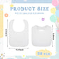 Toulite 50 Pcs White Bibs For Baby Washable Reusable Waterproof Feeder Bibs Cotton Baby Bibs With Double Sided Design For Fabric