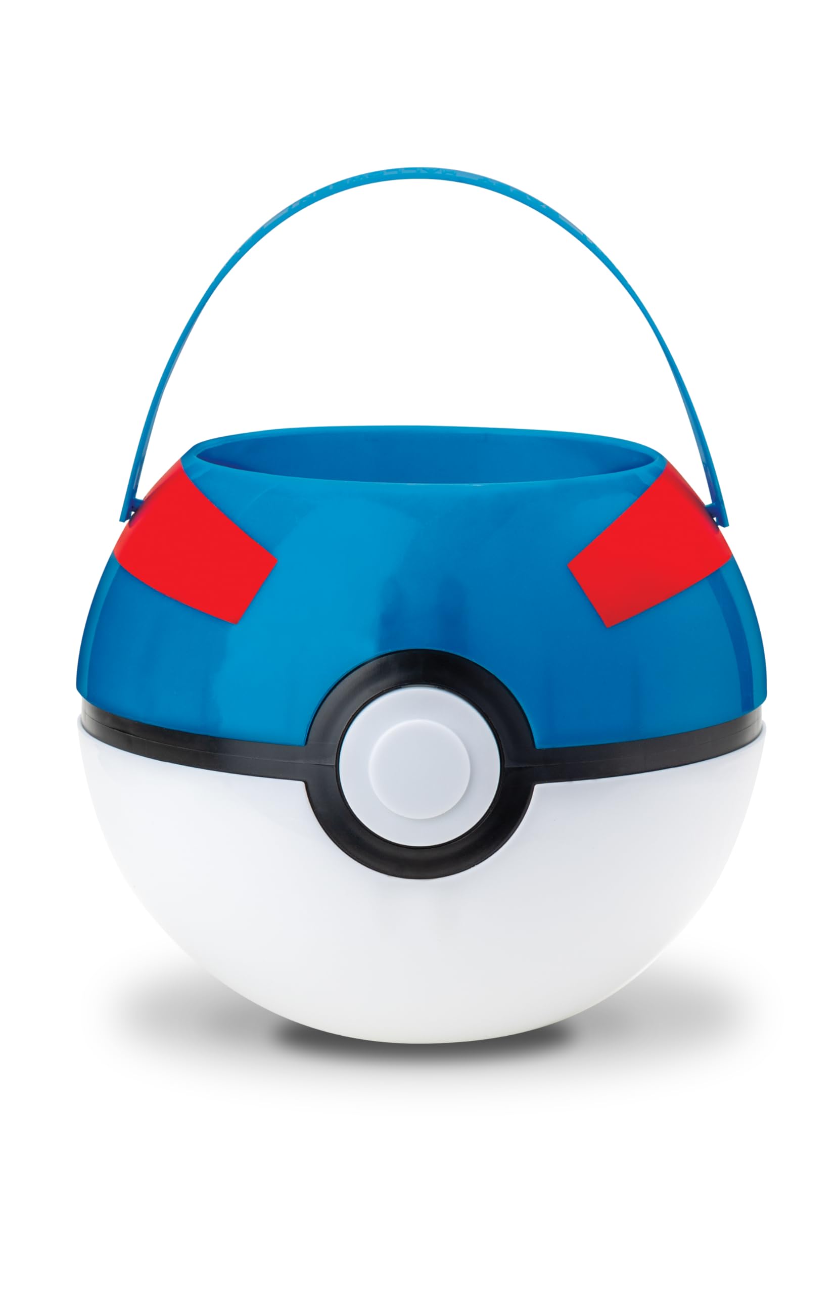 Disguise Pokemon Great Ball Treat Pail, Official Candy Bucket Costume Accessory for Kids & D  cor, 6.5x7.5x7.5 inches