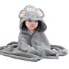 VISGOGO Baby Bath Towel Cute Animal Absorbent Hooded Towel with Ears Soft Bathrobe Blanket for Toddlers Newborn Shower Gifts (Gr
