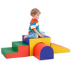 Qaba Climbing Toys for Toddlers and Children, Easy-to-Clean 4 Piece Soft & Safe Kids Foam Play Set for Crawling or Sliding, Asso