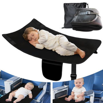 Airplane Bed for Toddler, Airplane Seat Extender for Kids, Travel Kid Bed Flight, Portable Plane Footrest, Soft Velvet Leg Suppo