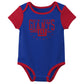 Outerstuff Nfl Newborn Baby And Infant Short Sleeve Bodysuit Variety 3-Pack - New York Giants, 3-6M