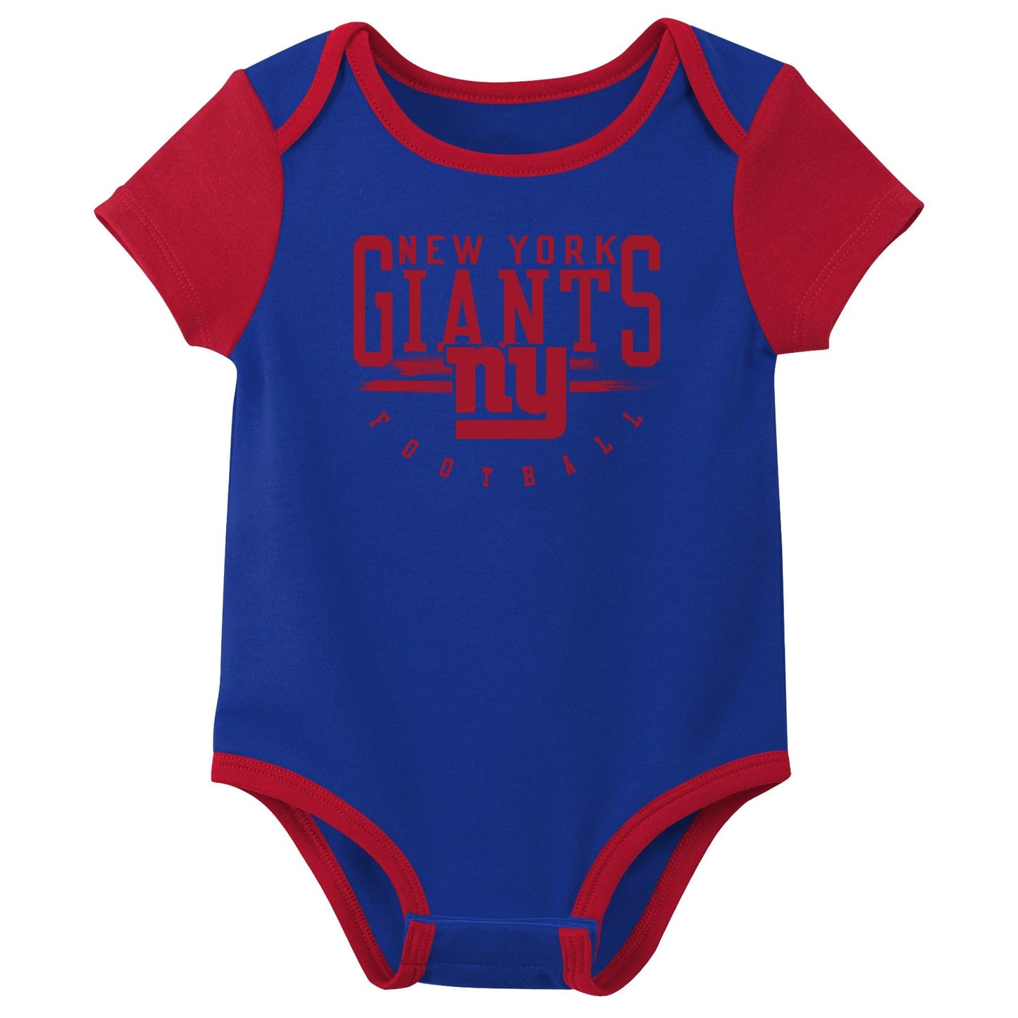 Outerstuff Nfl Newborn Baby And Infant Short Sleeve Bodysuit Variety 3-Pack - New York Giants, 3-6M