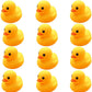 UMBWORLD Preschool Bath Toys Rubber Floating Squeaky Baby Wash Shower Toy for Toddlers Kids Party Decoration 12 Pcs (Yellow Duck