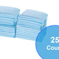Disposable Baby Changing Pad Liner - 25 Count (24 X 17 Inch) - Soft Disposable Blue Hospital Underpad - Waterproof And Absorbent