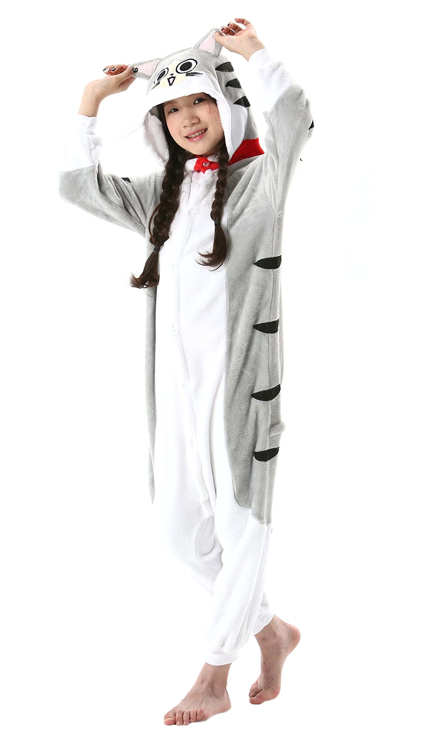 Atoz Onesie For Kids, Animal Pajamas Halloween Cosplay Costume For Girls Boys, Cat 4-5T