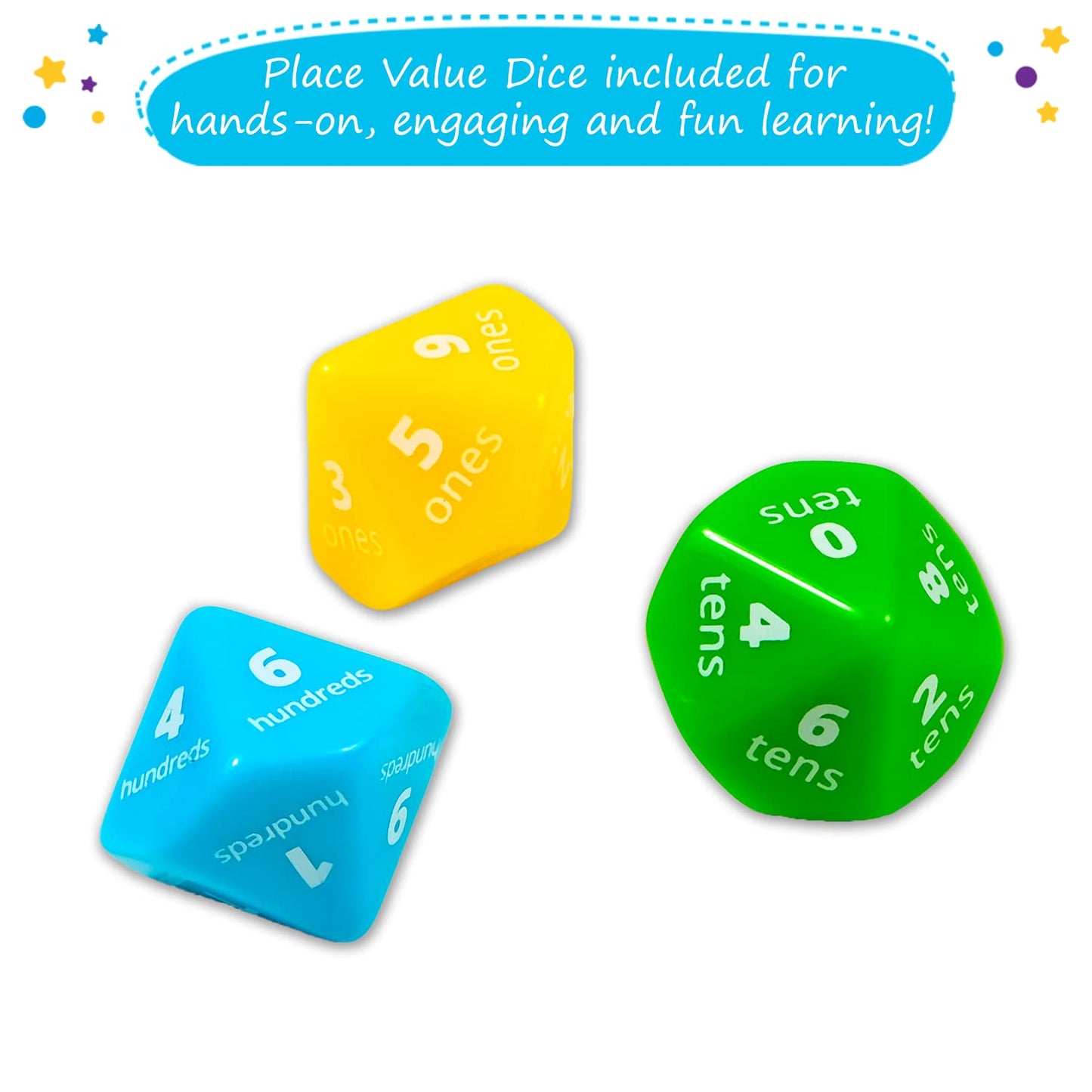 Simply magic 140+1 PCS Colorful Base Ten Blocks & Activities Set - Base Ten Blocks Classroom Set, Base 10 Math Manipulatives, Pl