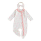 BULINGNA Newborn Baby Girl Outfits Bow Print Jumpsuit Ruffle Zipper Footed One-Piece Romper Cute Fall Winter Baby Outfit (Pink, 