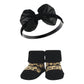 Hudson Baby Baby Girls' Headband And Socks Giftset, Burgundy Leopard, One Size