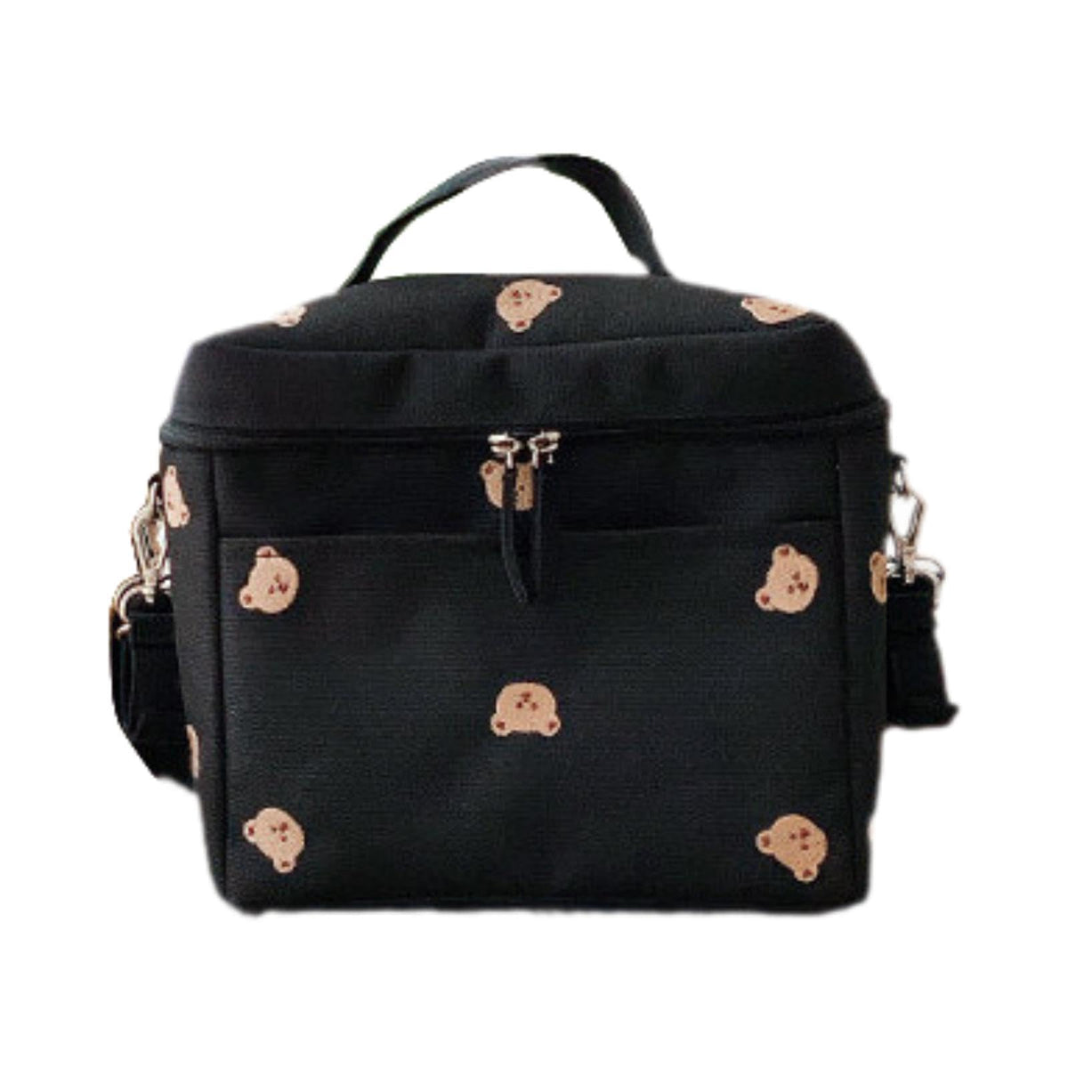 ATORSE Baby Diaper Bag Stylish Storage Bag Baby Stroller Bag for Bottle Diaper Toys Black