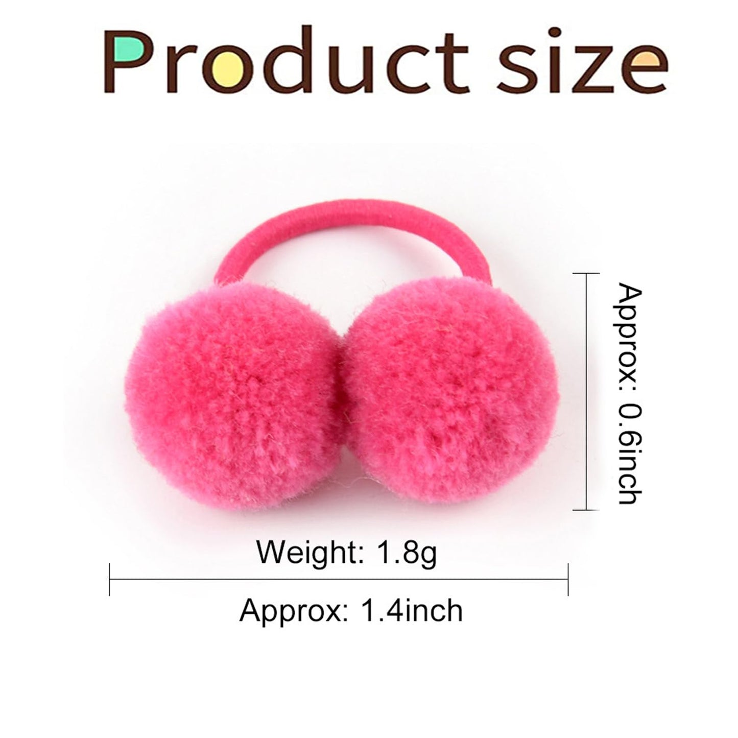 30Pcs Pom Pom Hair Ties For Baby Girls, Soft Elastics Ponytail Holders Hair Accessories For Infants Toddlers Baby Girls (Light C