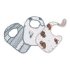 Little Unicorn Premium Classic Bib 3 Pack | Adjustable As Baby Grows | Soft Fabric On Skin | Great For First Time Eaters (Bison)