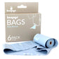 Keepigo, Compostable Disposable Diaper Bags Refills | 6 Rolls, 72 Leak-Proof, XL Biodegradable Baby Poop Bags | Eco-Friendly Dia