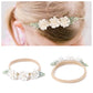 Mligril 6Pcs Baby Floral Headbands Set-Infant Flower Elastic Hair Band Bows Wraps For Toddles Infant