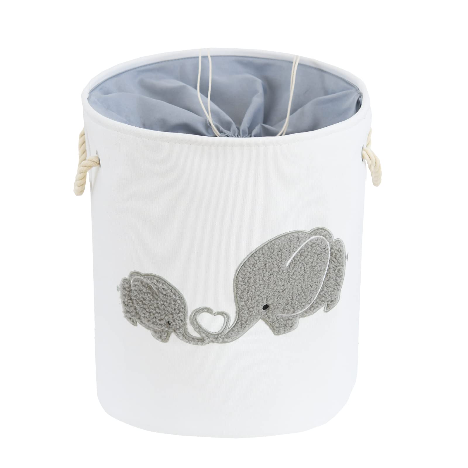 Inough Large Baby Hamper For Nursery Boy, Elephant Laundry Basket For Baby Nursery. Canvas Hampers For Baby Laundry, Baby Basket