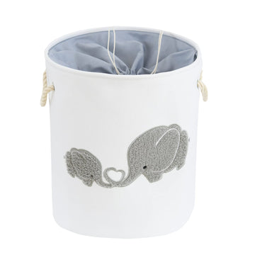 Inough Large Baby Hamper For Nursery Boy, Elephant Laundry Basket For Baby Nursery. Canvas Hampers For Baby Laundry, Baby Basket