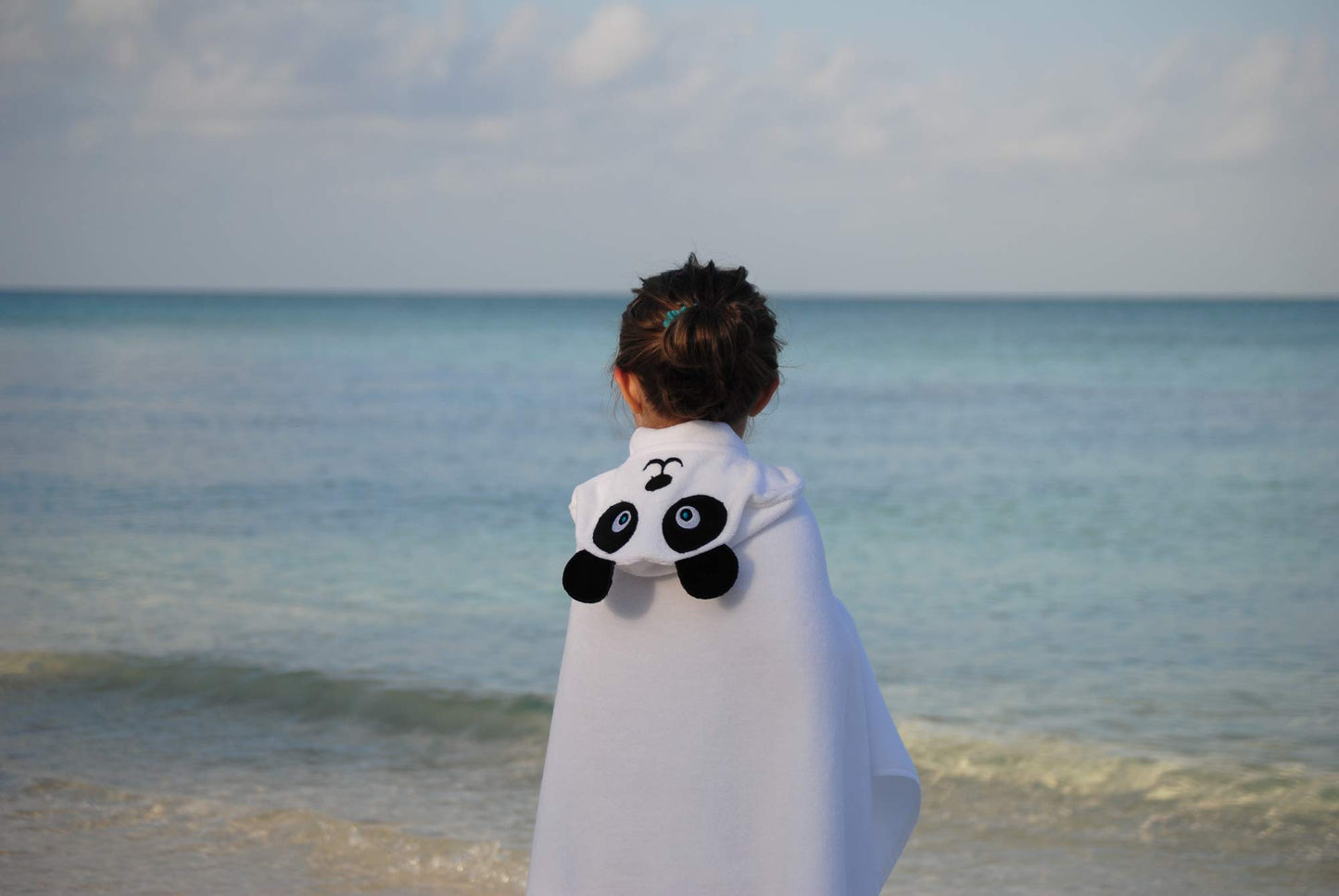 Little Ashkim Hooded Turkish Towel - White Panda - 0-24 Months