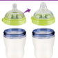 Sippy Spout Nipples For Comotomo Baby Bottles,100% Soft Silicone Sippy Cup Nipples,Variable Flow Conversion Nipple,6+ Months,4 C