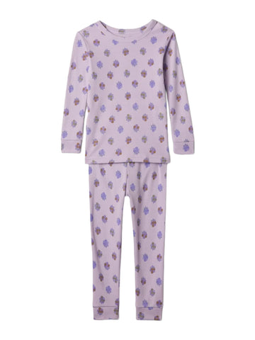 Gap Unisex Baby Long John Pajama Set Orchid Petal 3 Years