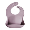 Mushie Silicone Baby Bib | Adjustable Fit Waterproof Bibs (Pale Mauve)