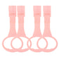 Safigle 4Pcs Pull Up Rings Standing Walker Crib Tool Ring Playpen Crib Hook Help Stand Up Walking Training Tool For Newborn Pink