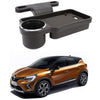 Oshotto (FT04) Foldable Car Auto Headrest Rear Back Seat Table Drink Food Cup Tray Holder Compatible with Renault Captur  Blac