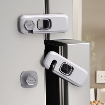5 Pack Child Proof Refrigerator Lock, Qyeswhsr Fridge Locks For Kids With Sticky Adhesive Pads, Child Safety Locks For Doors, Rv