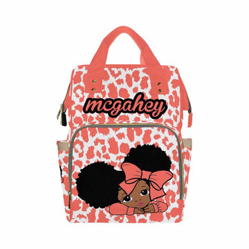 Artsadd Personalized Name Baby Bags, Red Bow Tie Backpack Casual Daypack Customized Diaper Bag Nappy Backpack Large Nursing Bags