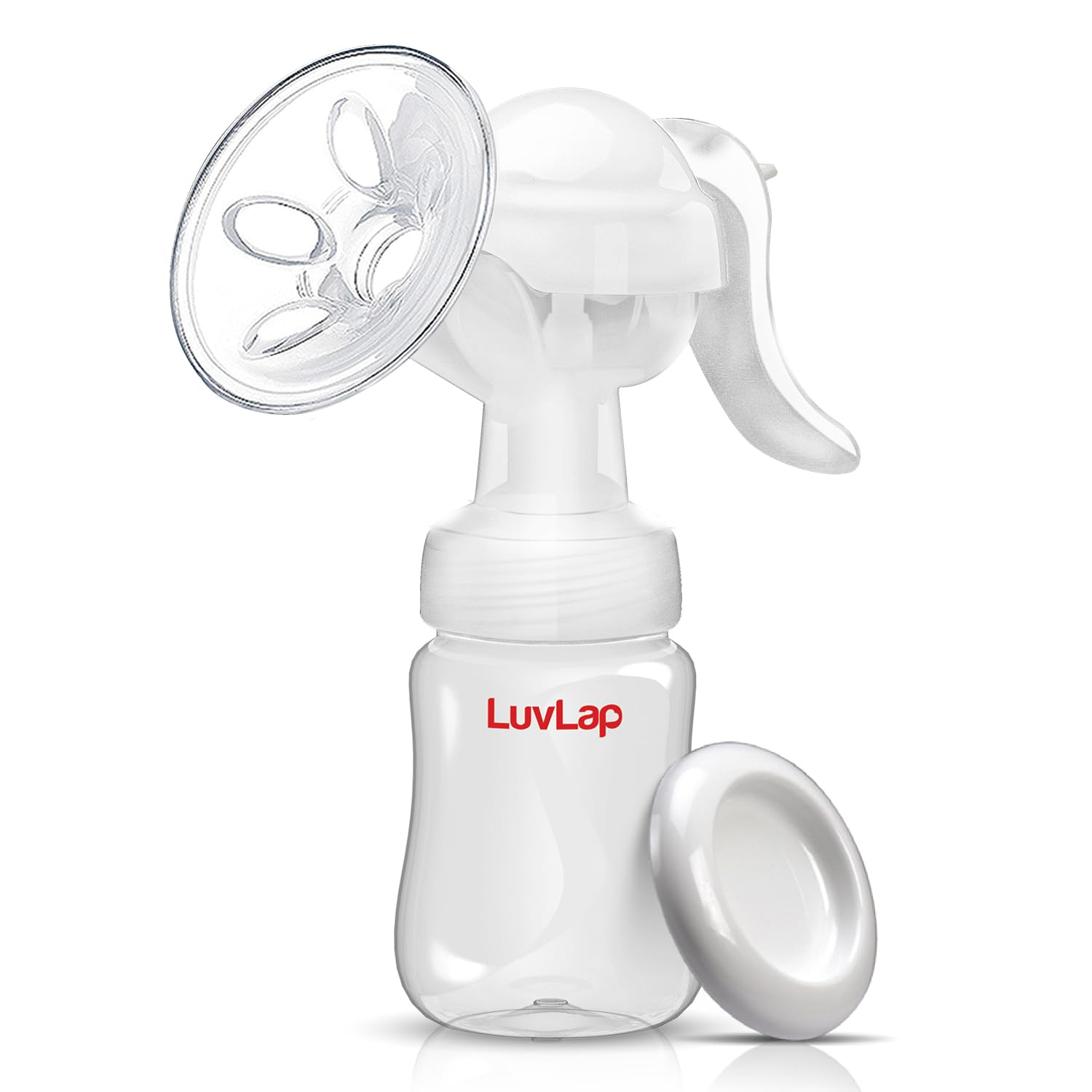 Luvlap Comfy Manual Breast Pump, 3 Level Suction Adjustment, Easy Massage Cushion & Ergonomic Handle For Easy & Painless Breast 