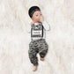Kukitty Newborn Infant Baby Boy Clothes Long Sleeve Bow Ladies I Have Arrived Romper + Moustache Pants + Hat 3Pcs Outfits Set (3