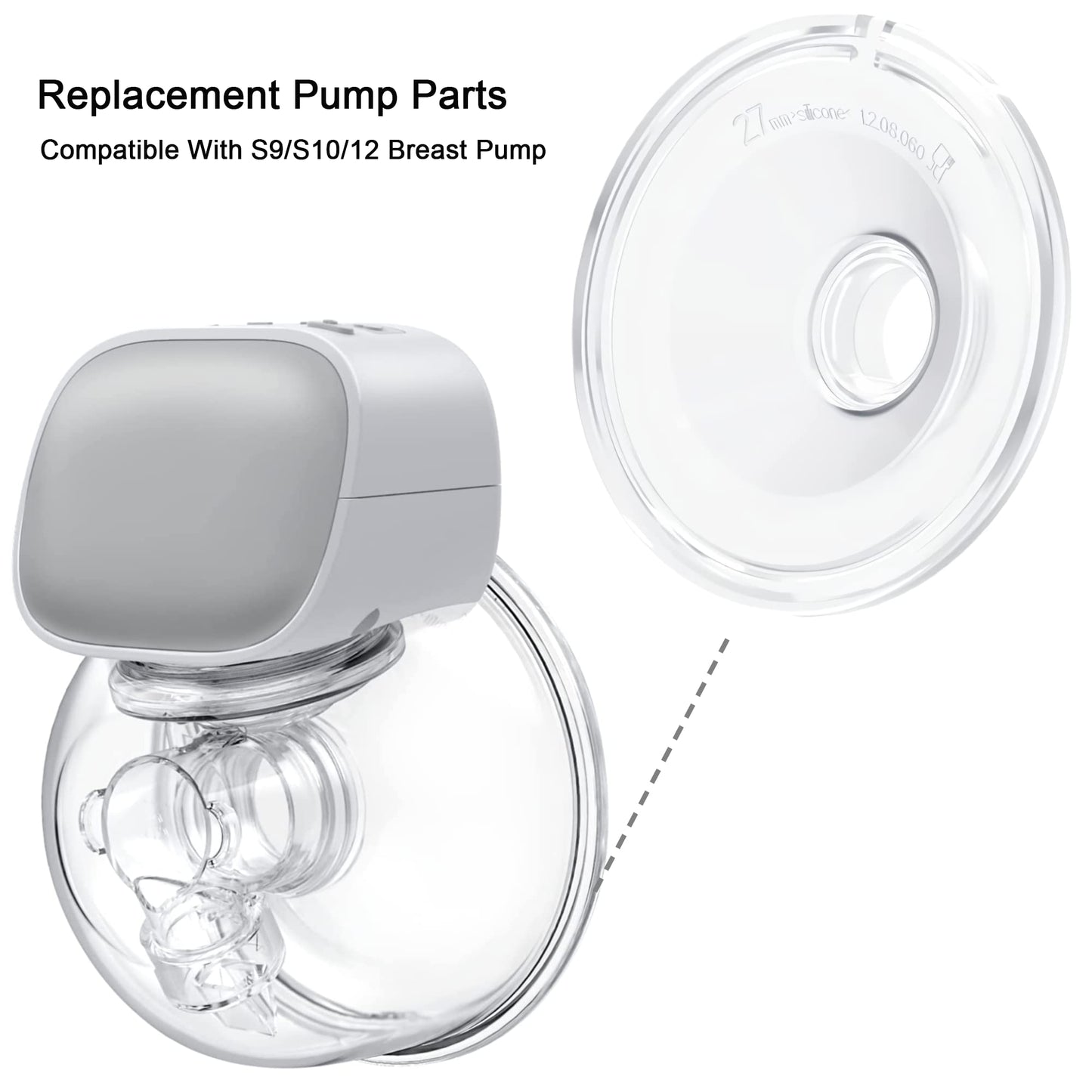 Gocroween Flange 27Mm,Compatible With Momcozy S9 Pro/S12 Pro/Tsrete S12 Wearable Breast Pump Shield/Flange,Wearable Breast Pump