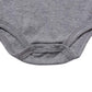 Teach Leanbh Baby Boys Pure Color Cotton Short Long Sleeve Polo Bodysuit 3-24 Months (Grey, 18 Months)