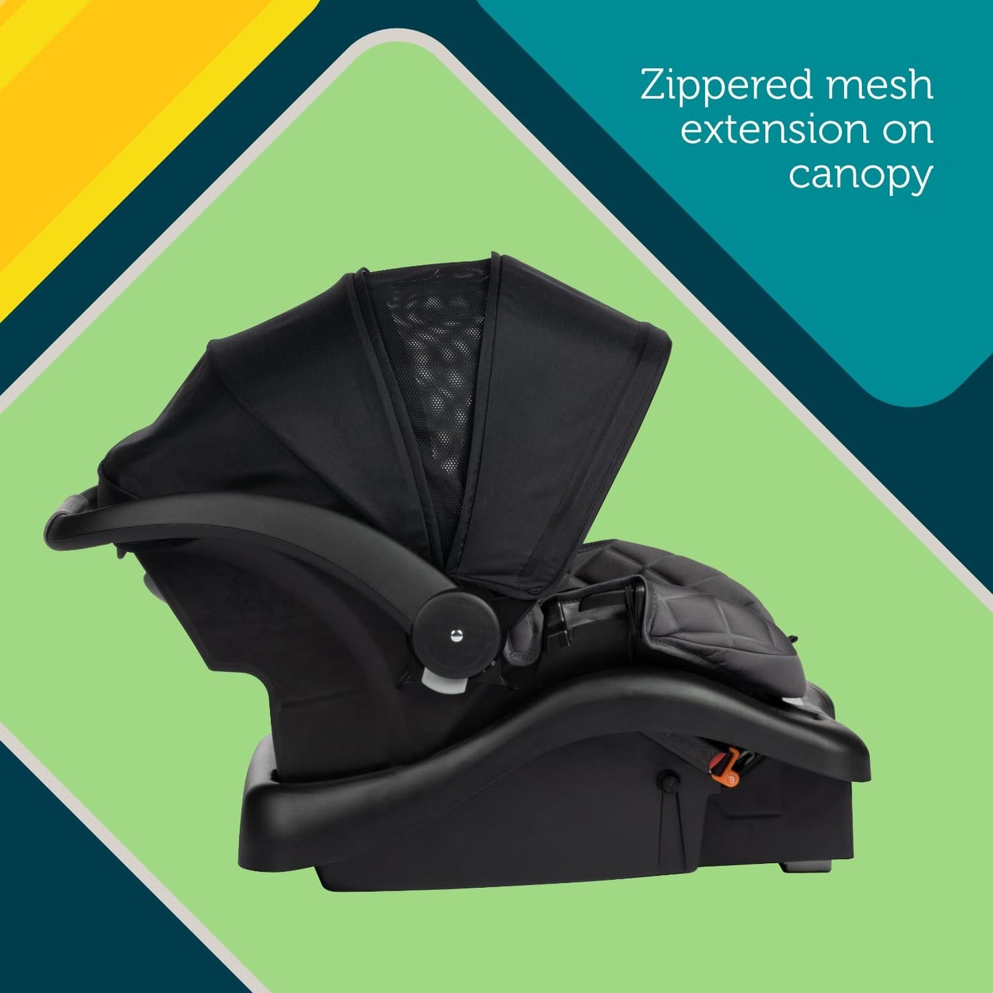 Safety 1?? Onboard Insta-Latch Dlx Infant Car Seat With Base, Baby Car Seat For 4-30 Lbs., Rear Facing Car Seat, Ironbark