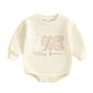 CREAIRY Baby Girl 1st Birthday Outfit One Silly Goose Bubble Romper Sweatshirt Long Sleeve Bodysuit T-Shirt Fall Clothes (Beige,