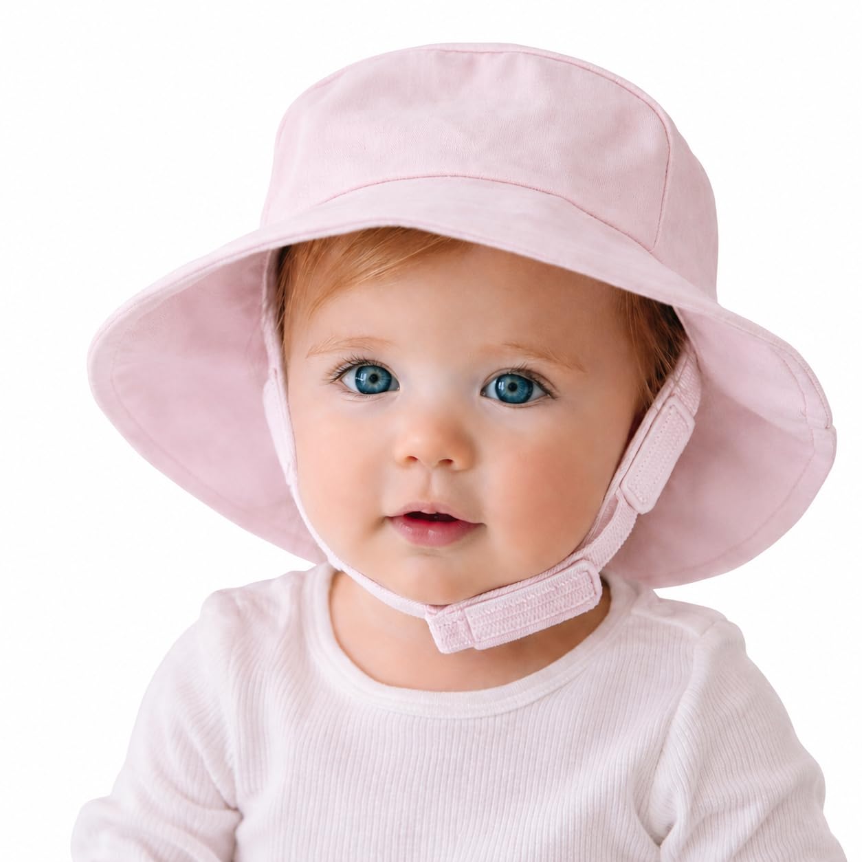 Daadun Baby Unisex Cotton Bucket Hat (03 Months, Pink)