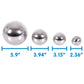 TickiT - 9322 Sensory Reflective Balls - Set of 4 - Mirrored Spheres for Babies and Toddlers - Stainless Steel Sensory Balls for