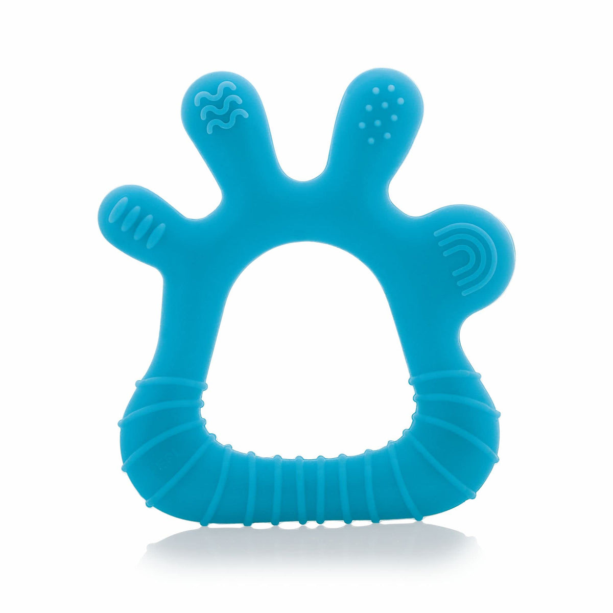 Beebaby Finger Shape Soft Silicone Teether For 6 To 12 Months With Carrying Case, Bpa Free Us Fda Approved Teether For Baby With