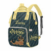 M Yescustom Personalized Baby Diaper Bags For Women Men, Custom Blue Prince Backpack Customized Nappy Mommy Bag Backpack For Son