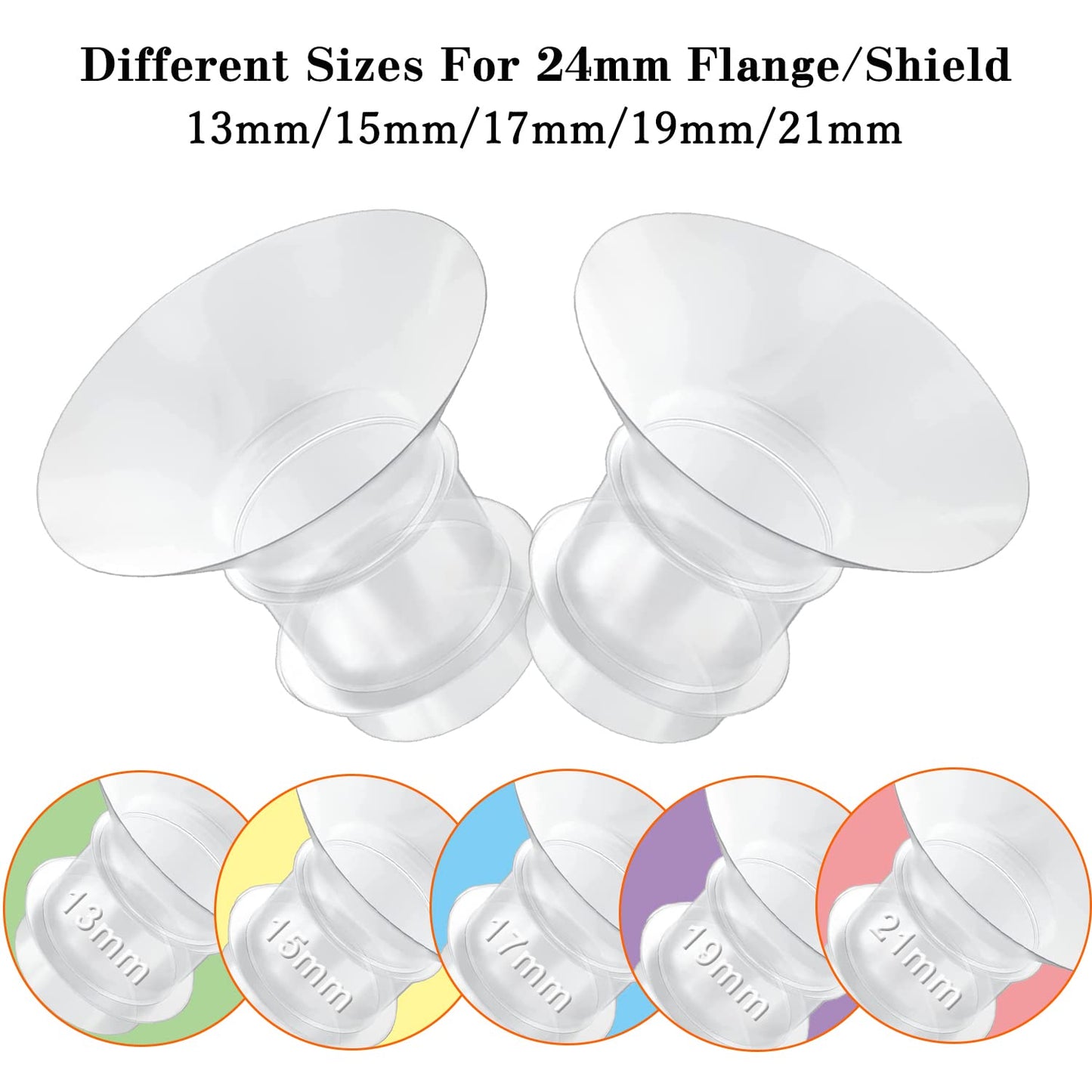 21Mm Flange Inserts Compatible With Momcozy S12 Pro/S9 Pro /M5/M9/Medela/Tsrete Wearable Breast Pump,Suitable Spectra S1/S2, Red