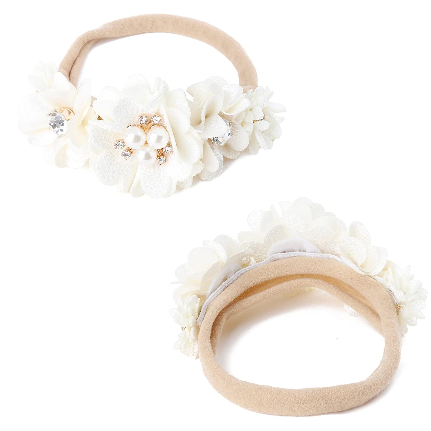 Bfnaagirl Baby Girl Headbands Nylon Flower Elastic Hairbands 6Pcs Hair Accessories Gift For Newborn Infant Toddlers